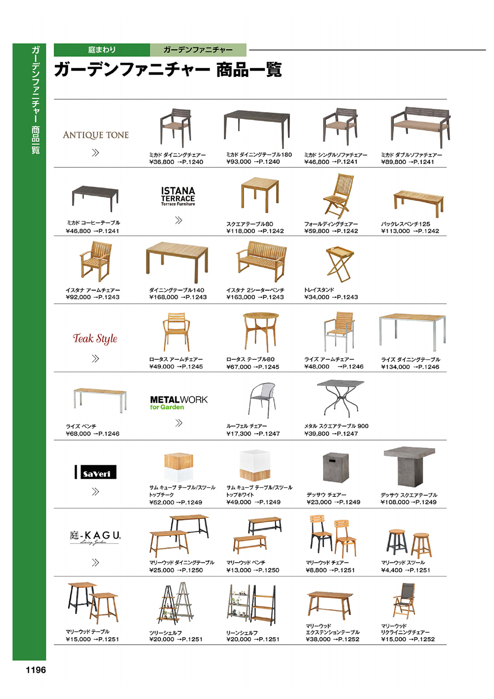 造園資材・庭木・卸販売：ガーデンファニチャー